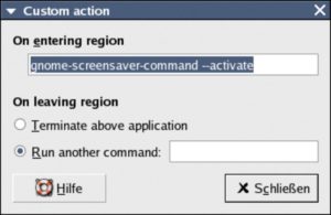 Abbildung 2: Mit der Einstellung »Custom action« kann der Benutzer auszuführende Programme eintragen, die Brightside nicht von Haus aus kennt.