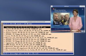 Abbildung 2: Das Perl-Skript »tv« bildet mit Curses::UI eine dem Tivo ähnliche Oberfläche nach.