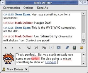 Abbildung 2: In einer kommenden Version von Gaim (im Bild die aktuelle Relase 1.5) kommuniziert der Messenger auch mit E164.org für das zentrale Verwalten des Kontakts.