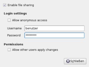 Abbildung 2: Gshare implementiert einen minimalen FTP-Server, der sich über den Gshare-Manager per Mausklick konfigurieren lässt.