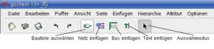 Abbildung 3: Ein Abschnitt der Tool-Leiste mit der Bezeichnung der darin enthaltenen Buttons.