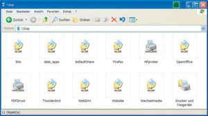 Abbildung 3: Open-SBS präsentiert sich gegenüber Windows unter anderem als Datei- und Druckserver. Praktisch ist zum Beispiel der integrierte PDF-Druck. Der Server liefert auch spezielle Verzeichnisse mit vorinstallierten Programmen. 
