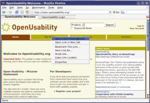 Abbildung 3: Browser wie Firefox verbinden Tabbed und Single Document Interface, indem sie dem Benutzer die Wahl zwischen beiden Möglichkeiten lassen.