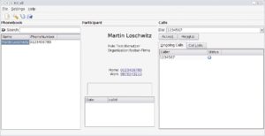 Abbildung 3: Die KCall-Oberfläche gibt es bislang nur auf Englisch. Das Programm soll als Bestandteil der Personalinformation-Managementkomponente des KDE-Desktops die Internet-Telefonie mit freier Software vereinfachen. Auch die Übersetzung in alle von KDE unterstützten Sprachen steht bevor.