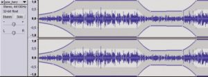 Abbildung 3: Professionell ist nicht immer kompliziert: Über Hüllkurven lässt sich im Wave-Editor Audacity der Lautstärkeverlauf eines Sample bequem einstellen. Dennoch unterstützt das Programm mehrere Spuren. 