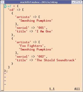 Abbildung 3: Mit Hilfe spezieller Group-Tags verflacht XML::Simple Hierarchien und sorgt für eine übersichtliche Gliederung.