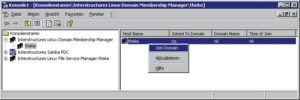 Abbildung 3: Neben dem MMC-Snap-in für den Samba-PDC hat der Windows-Admin in diesem Beispiel Snap-ins für AD-Member-Server und das Fileserver-Management in die Microsoft Management Console integriert. Alle drei lassen sich aus der Konsole heraus einrichten und administrieren.