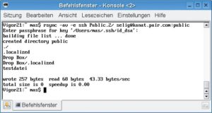 Abbildung 3: Bei der Key-basierten Authentifizierung ist die Eingabe einer Passphrase sinnvoll, die den privaten Schlüssel schützt. Ein User muss beim Einloggen per SSH stets diese Passphrase eingeben.