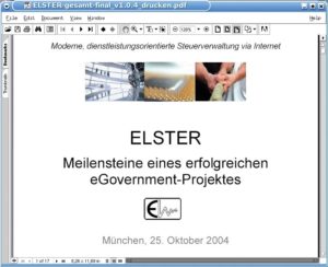 Abbildung 3: Die Pressemappe zur elektronischen Steuererklärung ELSTER spricht bereits von einem erfolgreichen Projekt. Doch in der Praxis haben vor allem Linux-Anwender noch mit Schwierigkeiten zu kämpfen.