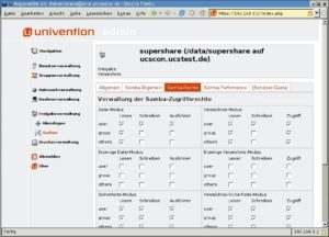 Abbildung 3: Die Admin-Konsole verwaltet UCS-Domänen-weit die Zugriffsrechte auf die freigegebenen Ressourcen. Benutzer von Windows-Clients bemerken keinen Unterschied zu einem Windows-Server.