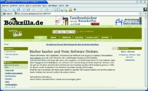 Abbildung 3: Manche Händler, beispielsweise das Online-Buchportal Bookzilla, geben einen Teil ihrer Einnahmen als Spenden an freie Projekte weiter.