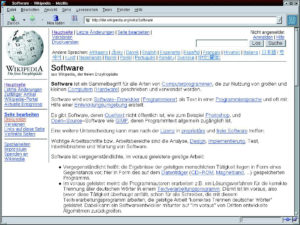 Abbildung 3: Der Wikipedia-Eintrag zum Begriff "Software". Diese Definition ist eindeutig und lässt sich nur auf ausführbare Programme anwenden. Das Debian-Projekt ist allerdings anderer Meinung.