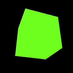 Abbildung 3: Der Vertex-Shader aus Listing 3 färbt den Würfel beleuchtungsunabhängig grün ein.