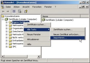 Abbildung 3: In der Managementkonsole liest der Administrator die PKCS#12-Datei ein. Sie enthält alle Schlüsseldaten für die VPN-Einwahl: Client-Key, Client-Zertifikat und das Zertifikat der CA (Certification Authority).