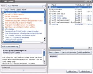 Abbildung 3: You von SuSE ist ein grafisches Tool zum automatischen Einspielen neuerer RPM-Pakete.