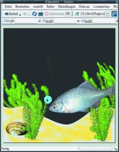 Abbildung 3: Das Tcl-Plugin führt Tcl-Skripte - ähnlich einem Java-Applet - direkt im Webbrowser aus. Hier läuft das Spiel im Galeon-Browser.