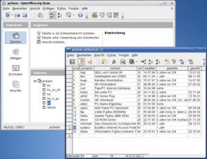 Abbildung 3: Die Datenbank muss nicht unbedingt mit SQL-Befehlen beschickt werden, sondern lässt sich auch über ein solches Datenblatt füllen.