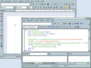 Abbildung 3: Die »loadComponentFromURL«-Methode des »Desktop«-Service erlaubt das Öffnen eines vorhandenen und das Anlegen eines neuen Dokuments.