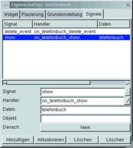 Abbildung 3: Ereignisse und deren Handler-Funktionen werden über den Eigenschaften-Dialog verknüpft.