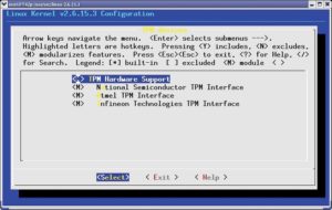 Abbildung 3: Beim Kernel-»make menuconfig« sind der TPM-Hardwaresupport und ein zur Hardware passendes TPM-Interface zwingend.
