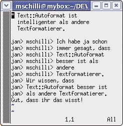 Abbildung 3b: Derselbe Ausschnitt nach dem Formatieren mit Text::Autoformat.