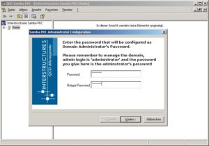 Abbildung 4: Für den Betrieb des Samba-PDC ist ein eigenes Administrator-Konto erforderlich. Damit verwaltet der Windows-Admin den Samba-PDC, ohne das Linux-Root-Passwort zu kennen.