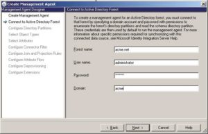 Abbildung 4: Mit Microsofts MIIS-Assistenten konfiguriert der Admin die Managementagenten. Mit diesen Adaptern bindet der Microsoft Identity Integration Server fremde Verzeichnisdienste ins Meta-Directory ein.