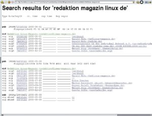 Abbildung 4: Ein Schlüssel lässt sich leicht mittels Webinterface überprüfen. Hier zeigt sich schnell, ob er echt ist und wer dem Schlüssel bereits vertraut.
