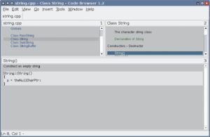 Abbildung 4: Code-Browser fasst Codestücke in Foldern zusammen.