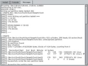 Abbildung 4: Während der Installation gewährt das GUI dem Admin jederzeit Einblick in die Log-Ausgaben. Der »Messages«-Reiter zeigt hier, wie Zorp das Firewall-System partitioniert.
