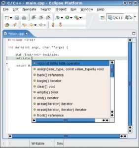 Abbildung 4: Popup für Code-Completion.