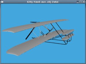 Abbildung 4: Dieses Doppeldecker-Modell stammt aus einer CAD-Software. Ein Tcl3D-Skript importiert die Objektdatei und verwendet sie in OpenGL.