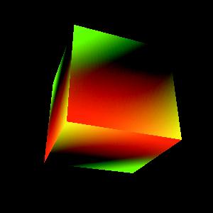 Abbildung 4: Der Vertex-Shader färbt die Oberfläche abhängig von der Oberflächenkoordinate ein.