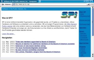 Abbildung 4: Hier kann jeder Mitglied werden: Software in the Public Interest.