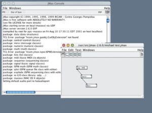 Abbildung 4: Das Musikprogramm JMax ist plattformunabhängig und läuft auch auf Mac OS X, aber nur auf proprietären Java-Systemen. Die Python-Variante von Max soll Java überflüssig machenâ.