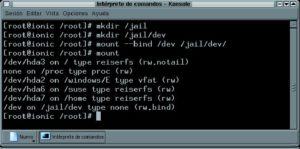 Abbildung 4: Der eilige Beginn des Aufbaus einer Chroot-Umgebung mit Devfs.