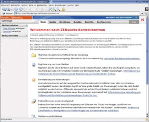Abbildung 4: Das Zenworks-Kontrollzentrum ist die grafische Schnittstelle für die Administration von ZLM 7.