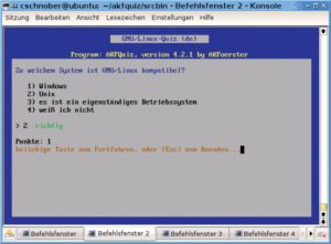 Abbildung 4: AKF Quiz bereitet Quizdateien für Benutzer von Linux- und Windows-Systemen sowie fürs WWW auf.