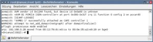 Abbildung 4: Die »dmesg«-Nachricht des Systems zeigt, dass FreeBSD die PCMCIA-AVM-B1-Karte erkannt und initialisiert hat - Capi4BSD macht's möglich.