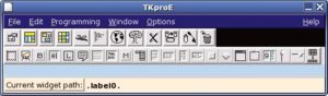 Abbildung 4a: Die Entwicklungsumgebung Tkpro-E bringt einen bequemen GUI-Builder für Tcl/Tk-Oberflächen mit.