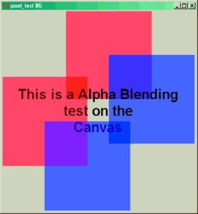 Abbildung 5: In der kommenden Version 8.5 unterstützt das Tk-Canvas-Widget Alpha-Blending. Die Canvas-Elemente werden dabei transparent, darunter liegende Elemente schimmern durch.