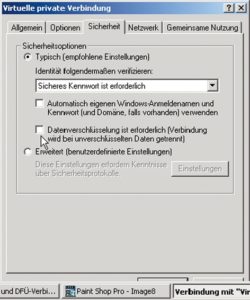Abbildung 5: Mit der Option »Datenverschlüsselung ist erforderlich« verlangt Windows 2000 eine Verschlüsselung innerhalb des PPP-Protokolls. Sie ist aber wegen IPsec unnötig und funktioniert mit den meisten Linux-Servern auch nicht.