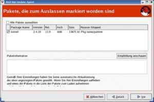 Abbildung 5: Bei Red Hat muss sich anmelden, wer in den Genuss aktualisierter Pakete kommen will.