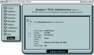 Abbildung 5: Beispiel für die Domino-Server-Administration per Browser.