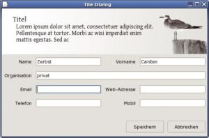Abbildung 5: Dieser moderne Tcl/Tk-Dialog verwendet die Tile-Erweiterung. Das Design lehnt sich an die JGoodies-Erweiterung an, die sich um Aussehen und Usability von Java/Swing-Applikationen bemüht.