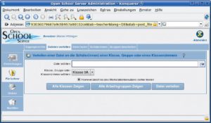Abbildung 5: Lehrer verteilen ihre Hausaufgaben bequem über das Webinterface.