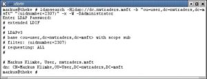 Abbildung 6: Mehr als die Installation von OpenLDAP ist nicht erforderlich, um erste Suchoperationen im AD durchzuführen. Die laufen aber noch unverschlüsselt und ohne Kerberos-Schutz.