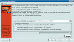 Das neue KDevelop-Setup erscheint im Gewand eines Assistenten.
