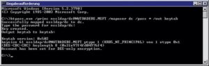 Abbildung 7: Damit die Linux-Clients schon vor dem ersten eingeloggten Benutzer Zugriff auf den AD erhalten, brauchen sie ein Keytab-File, das der Windows-Admin mit »ktpass.exe« erzeugt.