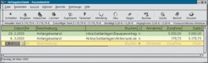 Abbildung 7: Eingabe des Anfangsbestands an Web.de-Aktien.